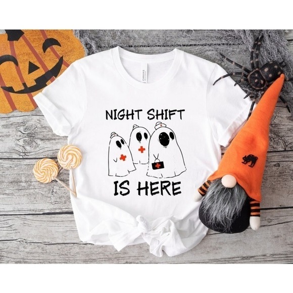 Teresa D Other - Night Shift Nurse Halloween Spooky Season Graphic Unisex T-Shirt